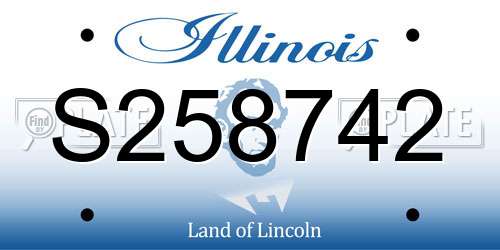 S258742 Illinois License Plate