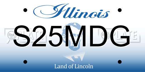 S25MDG Illinois License Plate