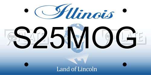 S25MOG Illinois License Plate