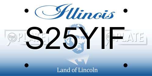 S25YIF Illinois License Plate