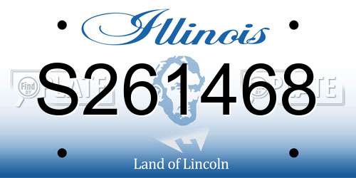 S261468 Illinois License Plate
