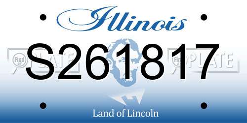S261817 Illinois License Plate