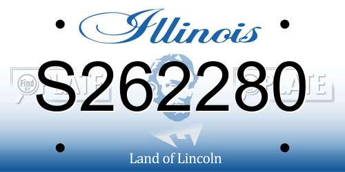 S262280 Illinois License Plate