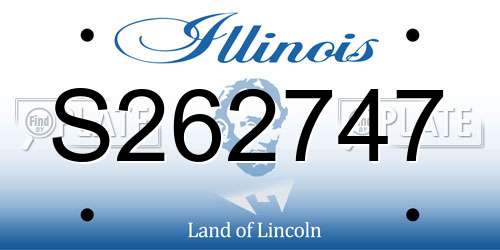 S262747 Illinois License Plate