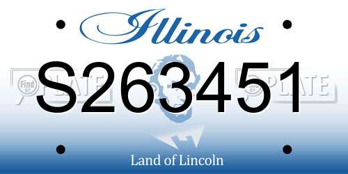 S263451 Illinois License Plate