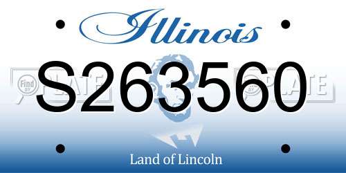 S263560 Illinois License Plate