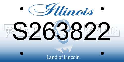 S263822 Illinois License Plate
