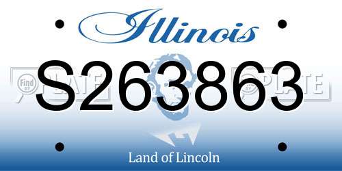 S263863 Illinois License Plate