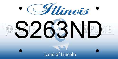 S263ND Illinois License Plate