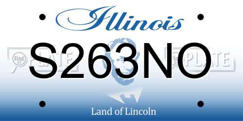 S263NO Illinois License Plate
