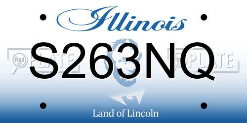 S263NQ Illinois License Plate