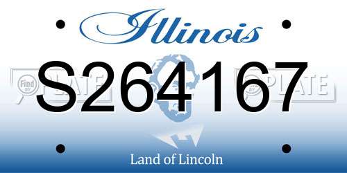 S264167 Illinois License Plate