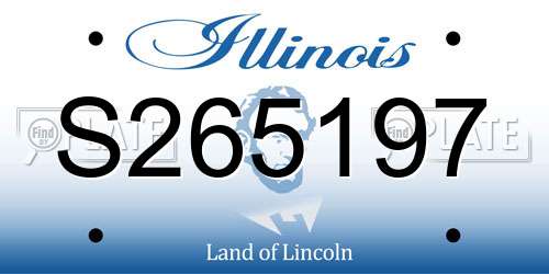 S265197 Illinois License Plate