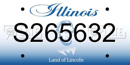 S265632 Illinois License Plate