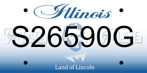 S26590G Illinois License Plate