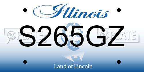 S265GZ Illinois License Plate