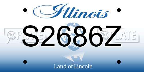 S2686Z Illinois License Plate