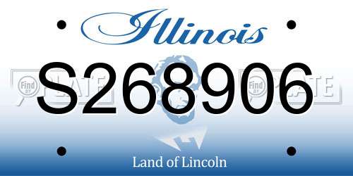 S268906 Illinois License Plate