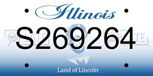 S269264 Illinois License Plate
