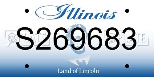 S269683 Illinois License Plate