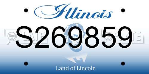 S269859 Illinois License Plate