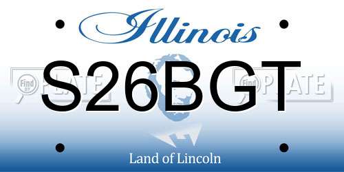 S26BGT Illinois License Plate