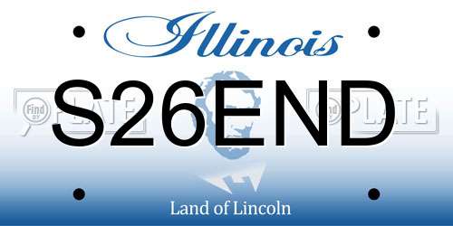 S26END Illinois License Plate