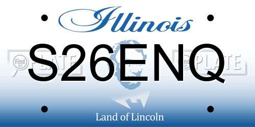 S26ENQ Illinois License Plate