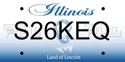 S26KEQ Illinois License Plate