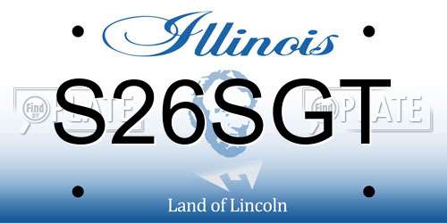 S26SGT Illinois License Plate