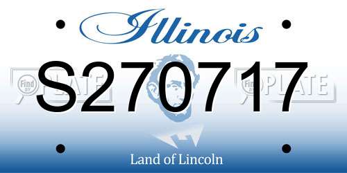 S270717 Illinois License Plate
