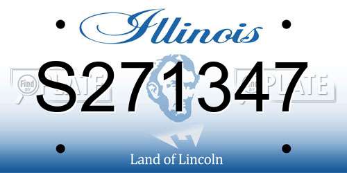 S271347 Illinois License Plate