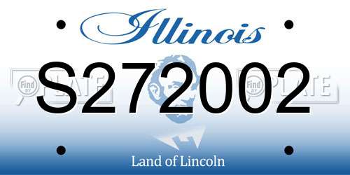 S272002 Illinois License Plate