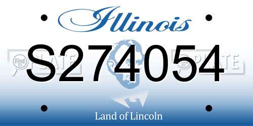 S274054 Illinois License Plate
