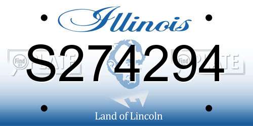 S274294 Illinois License Plate