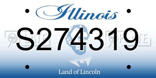 S274319 Illinois License Plate