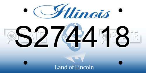 S274418 Illinois License Plate