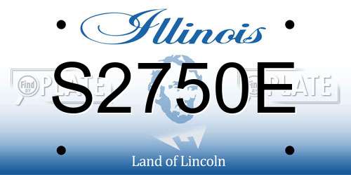 S2750E Illinois License Plate