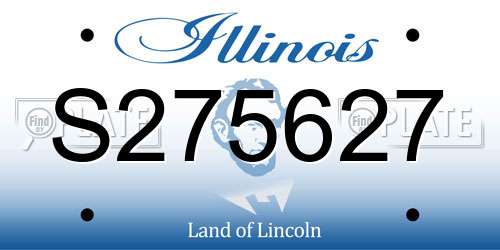 S275627 Illinois License Plate