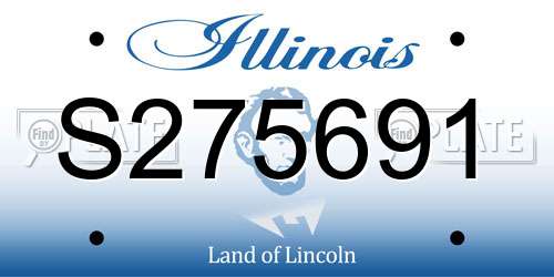 S275691 Illinois License Plate
