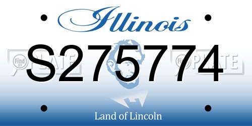 S275774 Illinois License Plate