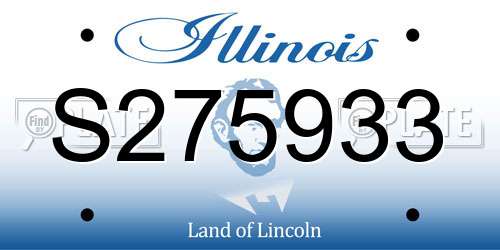 S275933 Illinois License Plate
