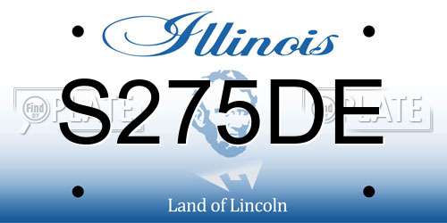 S275DE Illinois License Plate