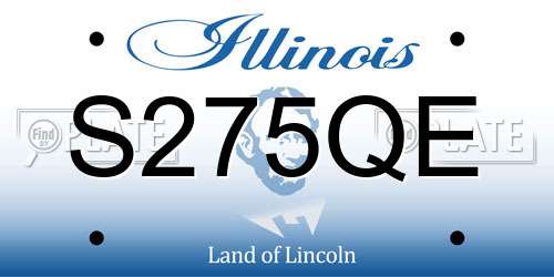 S275QE Illinois License Plate