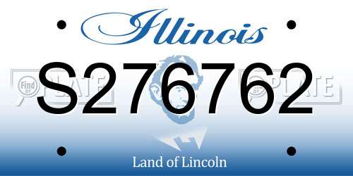 S276762 Illinois License Plate