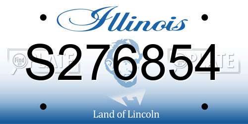 S276854 Illinois License Plate