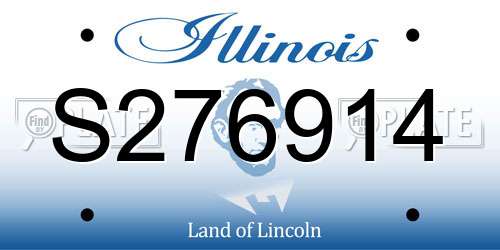 S276914 Illinois License Plate