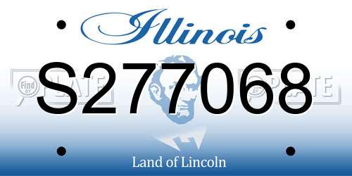 S277068 Illinois License Plate