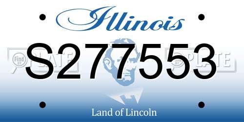 S277553 Illinois License Plate