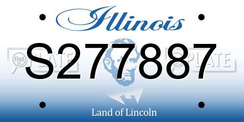 S277887 Illinois License Plate